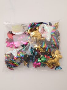 40pcs Long lanh Khủng long , Cây cọ , Cá heo , Rùa , Kỳ lân Móc khóa - Nhiều màu - Xem 5