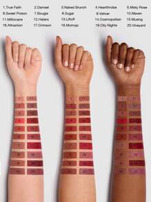 SHEGLAM Rouge à LèVres Liquide Matte Allure-Attraction Rouge à LèVres Longue Tenue à Haute Teneur En Pigments Huile De Tournesol Nourrissante RéDuit Les Ridules Des LèVres Soin Des LèVres Maquillage Des LèVres FêTe De NoëL Rouge à LèVres Liquide Remise De DiplôMe Anniversaire Vacances Haut ÉTé Automne Y2K ÉLéGant Mode Femmes Maquillage CosméTique Visage FêTe Plage Voyage Camping  Plein Air ÉCole Campus Excursion Festivals DéCoration Cadeau PréSent Rose Fille Cosplay Jeux Meilleur Couleur Charme Ambiance