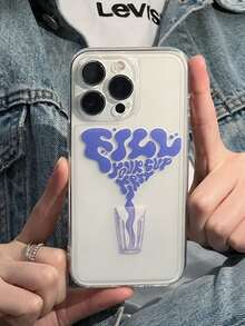 字母圖案透明手機殼 - 彩色 - 查看 3