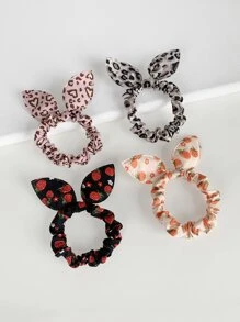 Bộ 10 chiếc dây buộc tóc hình tai thỏ dễ thương, họa tiết hoa nhiều màu sắc, kiểu dáng Y2K, hoa cài tóc nhỏ màu kẹo ngọt, phụ kiện tạo cảm giác hưng phấn cho phụ nữ, dây buộc tóc đuôi ngựa, phụ kiện tóc co giãn, phụ kiện làm đẹp tại nhà, dây chun buộc tóc. - Nhiều màu - Xem 4