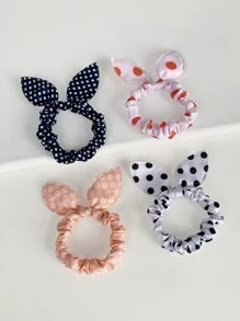 Bộ 10 chiếc dây buộc tóc hình tai thỏ dễ thương, họa tiết hoa nhiều màu sắc, kiểu dáng Y2K, hoa cài tóc nhỏ màu kẹo ngọt, phụ kiện tạo cảm giác hưng phấn cho phụ nữ, dây buộc tóc đuôi ngựa, phụ kiện tóc co giãn, phụ kiện làm đẹp tại nhà, dây chun buộc tóc. - Nhiều màu - Xem 5