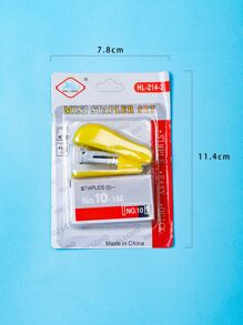 1 pieza Grapadora de escritorio al azar unicolor simple portátil para oficina - Multicolor - Ver 3