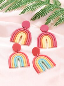 2對/套彩虹耳墜 - 彩色 - 查看 5