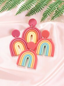 2對/套彩虹耳墜 - 彩色 - 查看 6