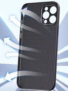 透氣手機殼，相容於 iPhone15/15Plus/15Pro/15Promax - 黑色 - 查看 2