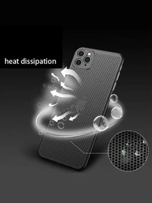 透氣手機殼，相容於 iPhone15/15Plus/15Pro/15Promax - 黑色 - 查看 4