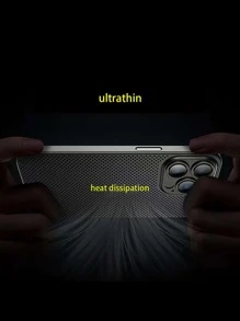 透氣手機殼，相容於 iPhone15/15Plus/15Pro/15Promax - 黑色 - 查看 5