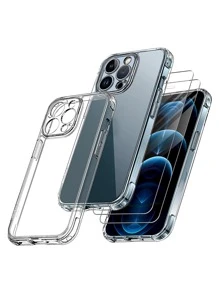 3pcs Tempered Glass Protection Film Compatible With iPhone - Clear - View 1