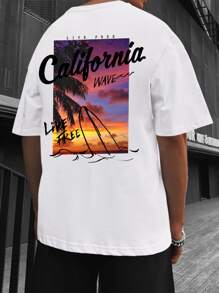 Manfinity Homme Áo thun & Áo lót Nam Lá thư Giải trí - trắng - Xem 1