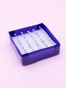 40 chiếc khuyên tai đính đá rhinestone - Nhiều màu - Xem 3