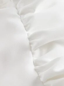 Aveloria Rosie 夸张荷叶边饰边纽扣前衬衫可爱有趣的衬衫 - 白色 - 查看 4