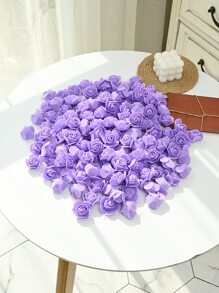 20入組PE人造花頭浪漫多用途人造花適合家庭派對婚禮裝飾 - 淡紫色 - 查看 1