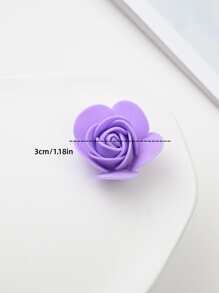 20入組PE人造花頭浪漫多用途人造花適合家庭派對婚禮裝飾 - 淡紫色 - 查看 3