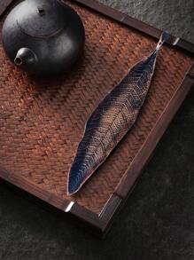 1 件金属长叶香座/香炉，金色、银色、青铜色、绿色，适合斋月