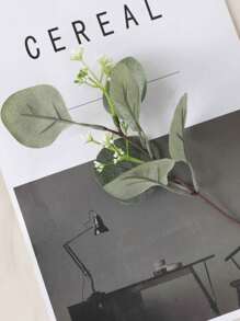 Cây nhân tạo 5 cái Polyester, Cây nhân tạo xanh hiện đại cho gia đình - màu xanh lá - Xem 4