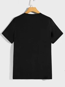 GENTILAND 男士口袋貼布T恤 - 黑色 - 查看 3