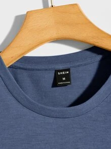 Manfinity ModaGents Hombres Camiseta con parche de bolsillo