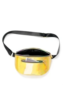 Cangurera pequeño holográfico miedoso - Dorado - Ver 2