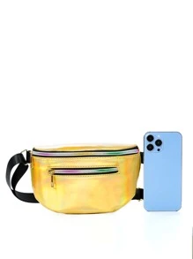 Cangurera pequeño holográfico miedoso - Dorado - Ver 4