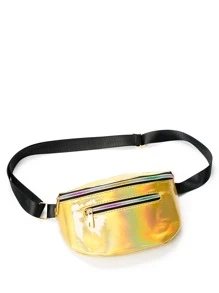 Cangurera pequeño holográfico miedoso - Dorado - Ver 5