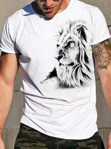 Manfinity LEGND Tops Nam Thú vật Đường phố - trắng - Xem 1