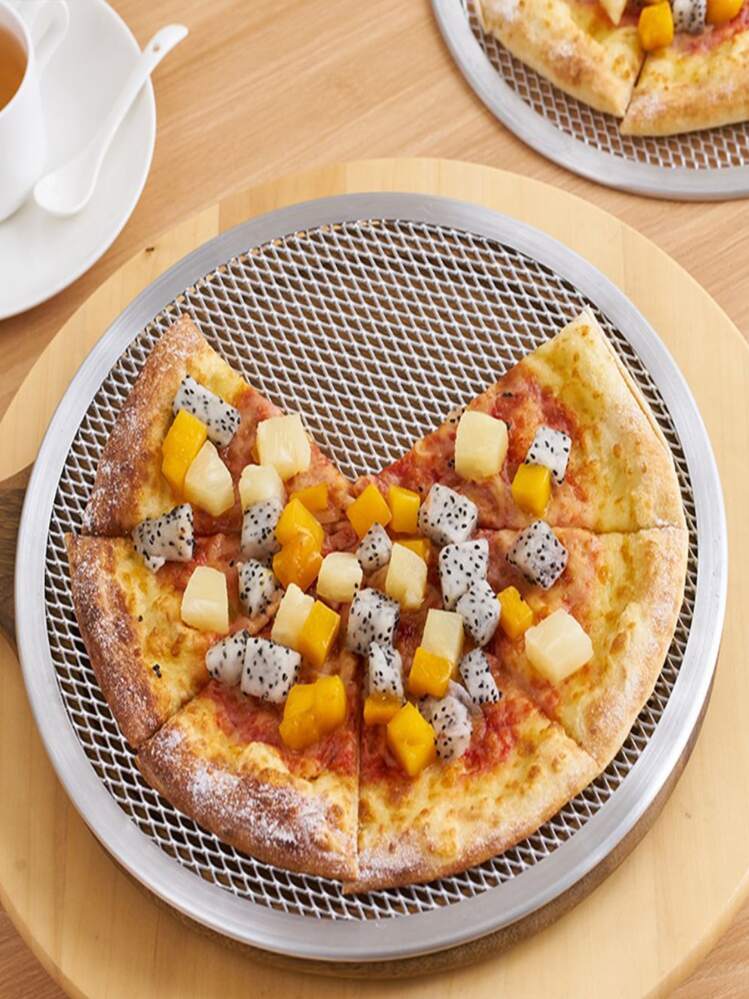 Suimlmta 3 Teglie Per Pizza In Alluminio 30,5 Cm – Antiaderenti, Perforate, Distribuzione Uniforme Del Calore, Adatte A Forno E Microonde - 3