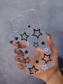 Star Pattern Clear Phone Case - Multicolor - View 5