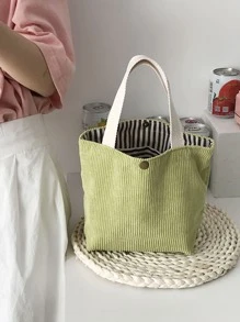 Túi đeo chéo Nữ màu trơn Đôi tay cầm Sẵn sàng - Màu xanh Ô liu - Xem 1