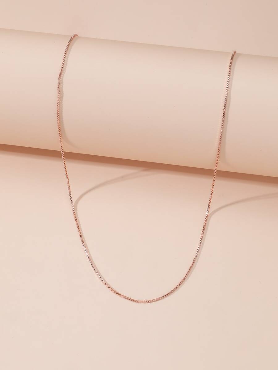 Collar de cadena minimalista - Oro rosa - Ver 1