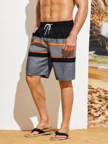 Surfspeed Quần bơi nam họa tiết sọc khối màu có nắp, phong cách Hawaii - Nhiều màu - Xem 4