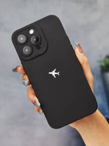 Airplane Pattern Phone Case - Black and White - View 2