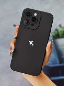 Airplane Pattern Phone Case - Black and White - View 3