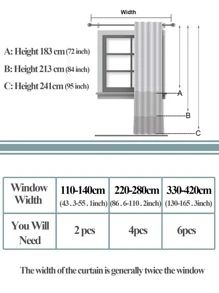 素色單片透視窗簾 - 白色 - 查看 2