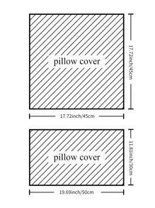 1 pieza Funda de cojín sin relleno ribete con fleco - Celeste - Ver 2