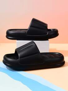 Giày trượt đơn cho nam, họa tiết dập nổi một dây EVA - màu đen - Xem 3