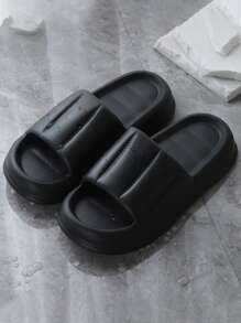 Giày trượt đơn cho nam, họa tiết dập nổi một dây EVA - màu đen - Xem 4