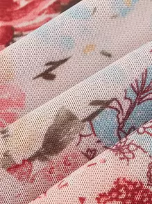 SHEIN MOD Floral Patchwork Print Cami Dress - Multicolor - View 3