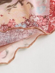 SHEIN MOD Floral Patchwork Print Cami Dress - Multicolor - View 4