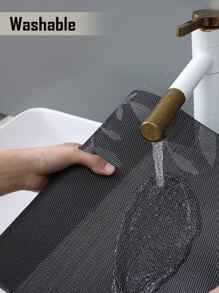 1 PC PVC Placemat, Thảm trải bàn hình chữ nhật họa tiết lá cho bàn ăn - Nhiều màu - Xem 8