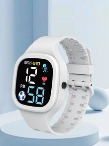 Đồng hồ điện tử chống nước - trắng - Xem 1