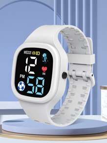 Đồng hồ điện tử chống nước - trắng - Xem 5