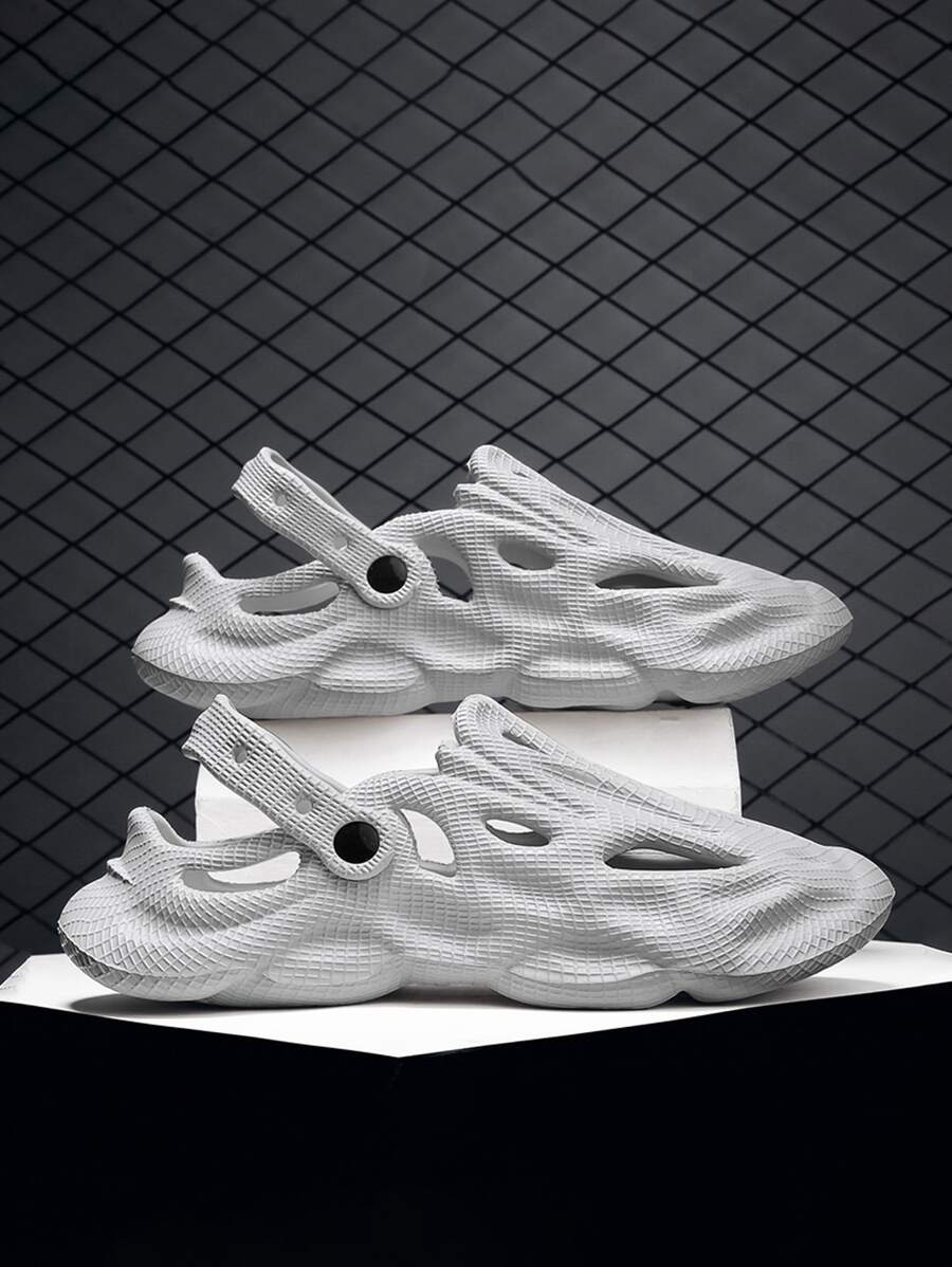 Guốc gỗ Nam - Xám - Xem 1