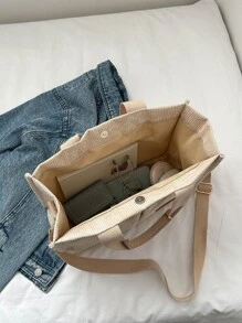 Túi Xách tay Nữ màu trơn - Màu be - Xem 4