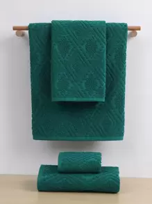 QIBHI 1条欧式梭织毛巾（轻便易携），可选浴巾或面巾，柔软吸水，适用于浴室、泳池、健身房、海滩等场所，是家居浴室装饰、返校季、美容院、酒店、运动场所的理想之选，也是居家必备的护肤浴巾。 - 綠色 - 查看 3