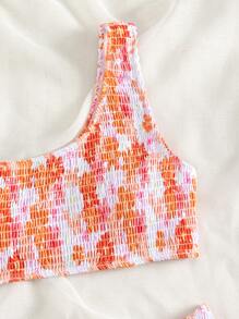 Swim Mod Bộ bikini một vai in hoa đi biển mùa hè - Nhiều màu - Xem 4