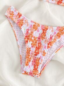 Swim Mod Bộ bikini một vai in hoa đi biển mùa hè - Nhiều màu - Xem 5