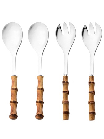 4入组/套竹子湯匙日式風餐勺