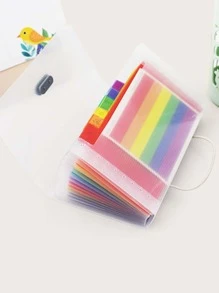 1pc Organ File Folder With Rope Button - Multicolor - View 3