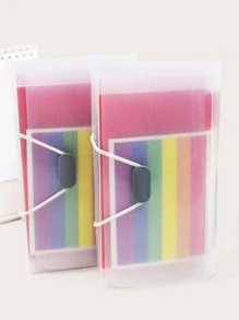 1pc Organ File Folder With Rope Button - Multicolor - View 4
