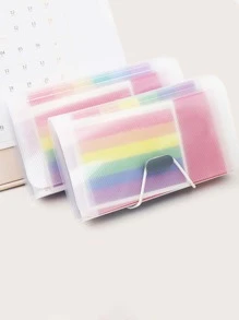 1pc Organ File Folder With Rope Button - Multicolor - View 5